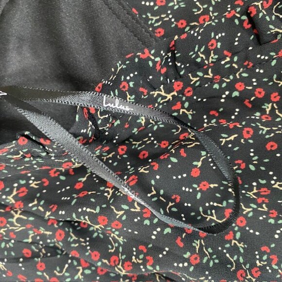 Lulus Small Floral Print V-Neck Open Back‎ Flowy Midi Dress Sz-Medium Party - Picture 9 of 9